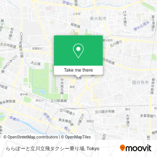 ららぽーと立川立飛タクシー乗り場 map