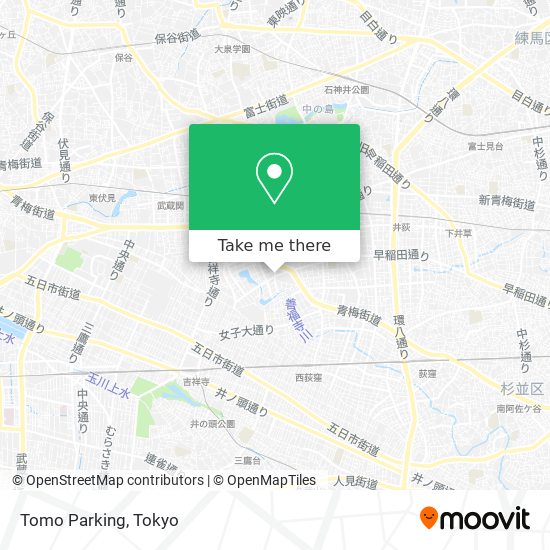 Tomo Parking map
