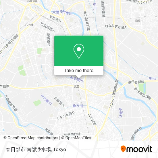 春日部市 南部浄水場 map