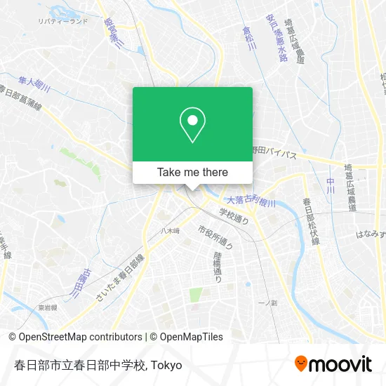 春日部市立春日部中学校 map