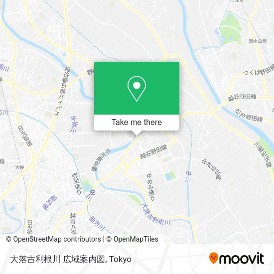 大落古利根川 広域案内図 map
