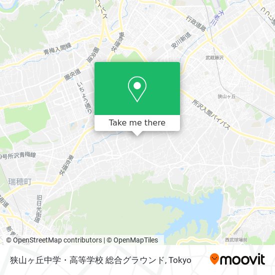 狭山ヶ丘中学・高等学校 総合グラウンド map