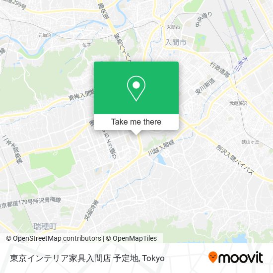 東京インテリア家具入間店 予定地 map