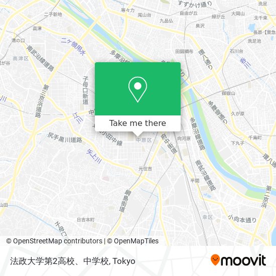 法政大学第2高校、中学校 map