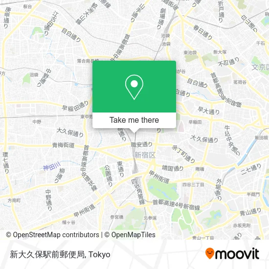 新大久保駅前郵便局 map