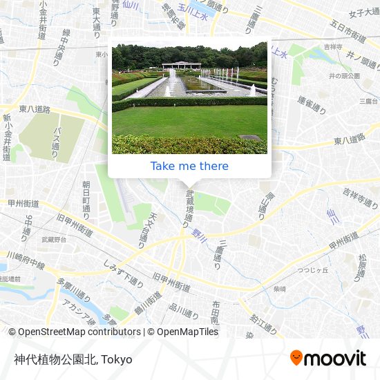 神代植物公園北 map