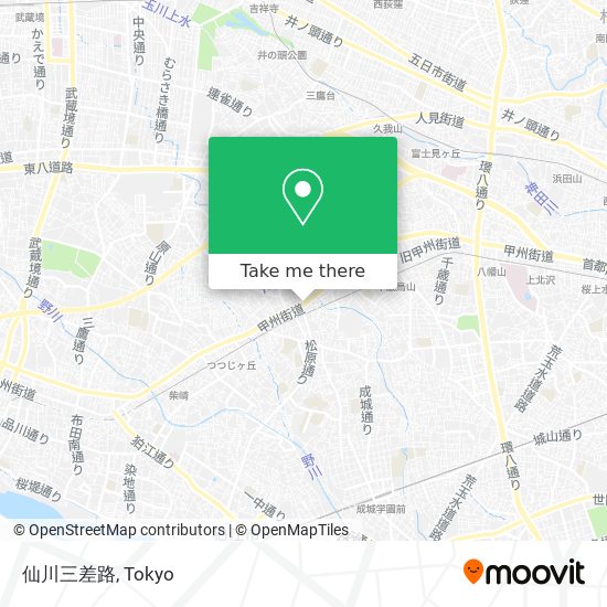 仙川三差路 map