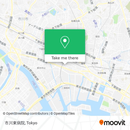 市川東病院 map