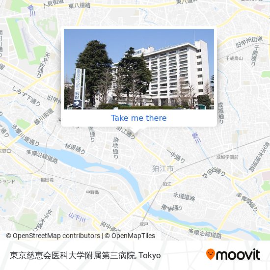 東京慈恵会医科大学附属第三病院 map