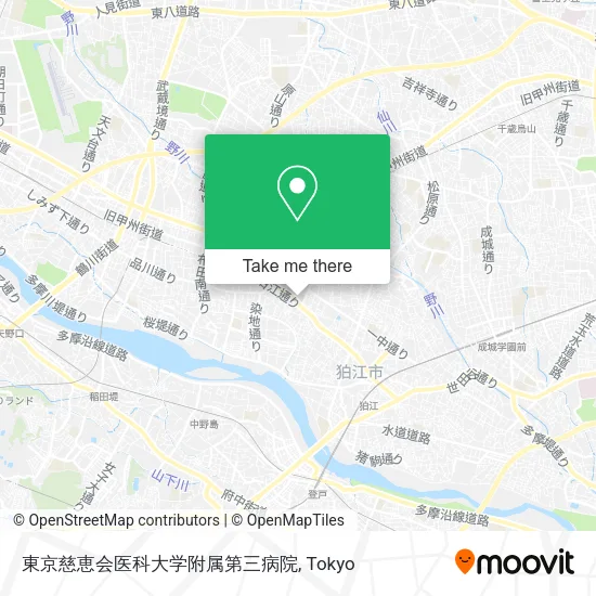 東京慈恵会医科大学附属第三病院 map