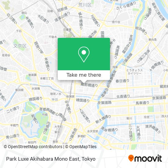 Park Luxe Akihabara Mono East map