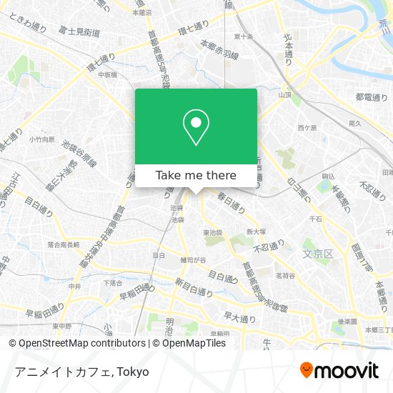 アニメイトカフェ map