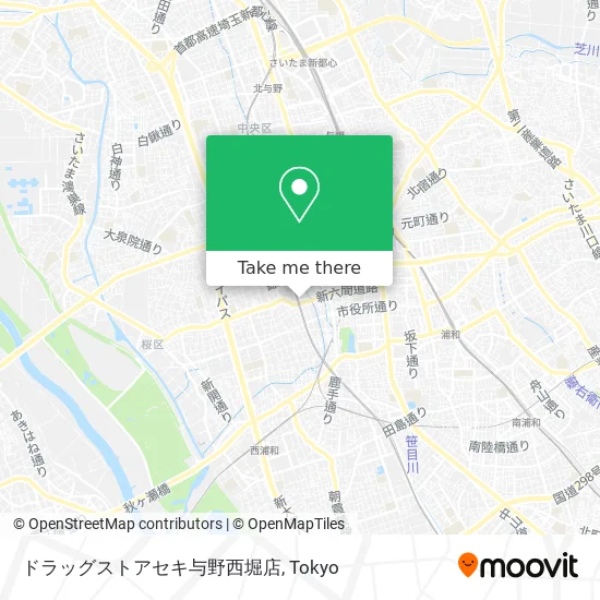 ドラッグストアセキ与野西堀店 map