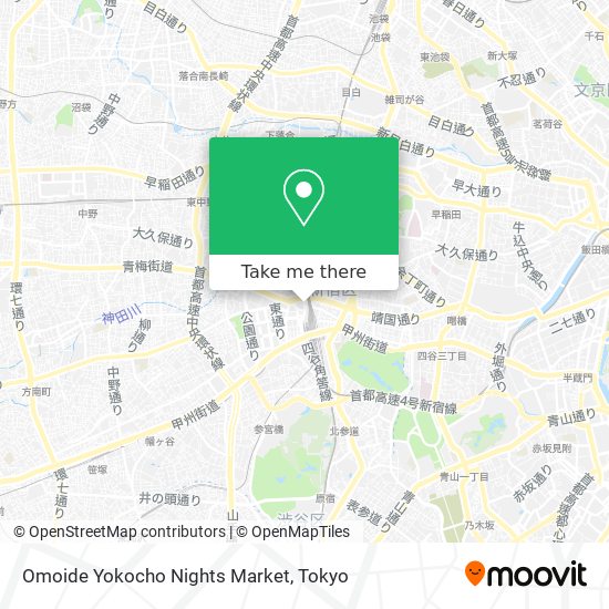 Omoide Yokocho Nights Market map