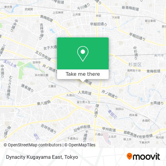 Dynacity Kugayama East map
