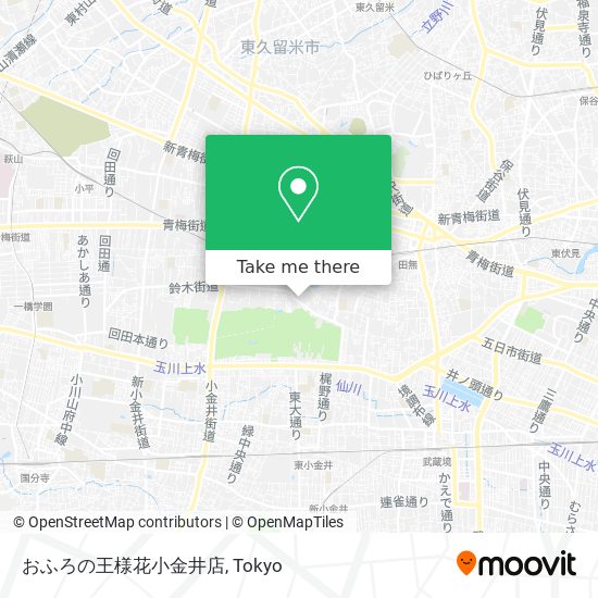 おふろの王様花小金井店 map
