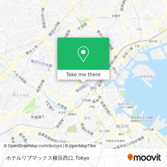 Hotel Livemax Yokohama West Exit map