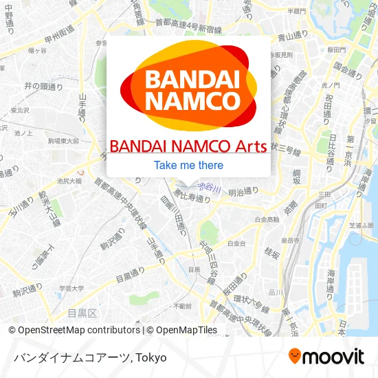 バンダイナムコアーツ map