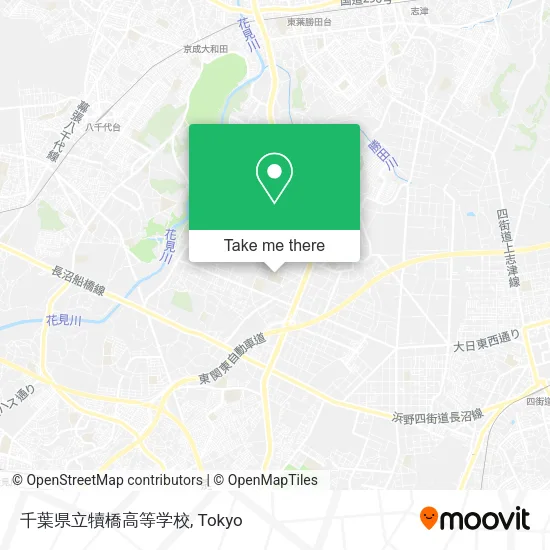 Chiba Prefectural Dokkyohashi High School map