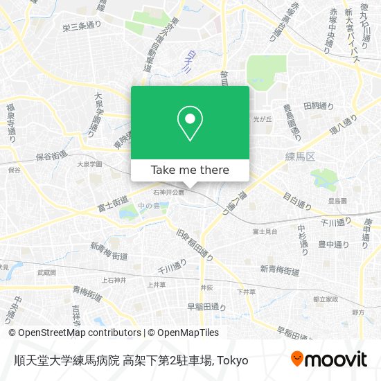 順天堂大学練馬病院 高架下第2駐車場 map