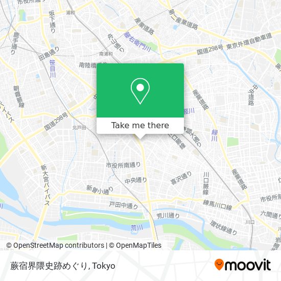 蕨宿界隈史跡めぐり map