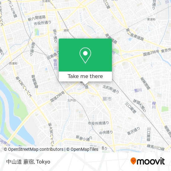 中山道 蕨宿 map
