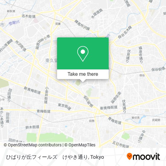 ひばりが丘フィールズ　けやき通り map