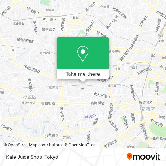 Kale Juice Shop map