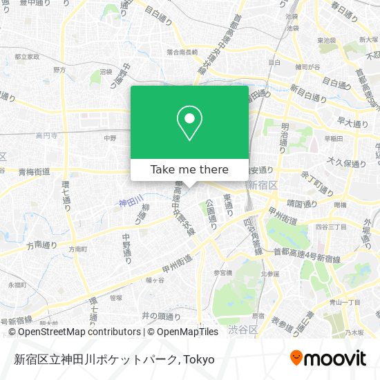 新宿区立神田川ポケットパーク map