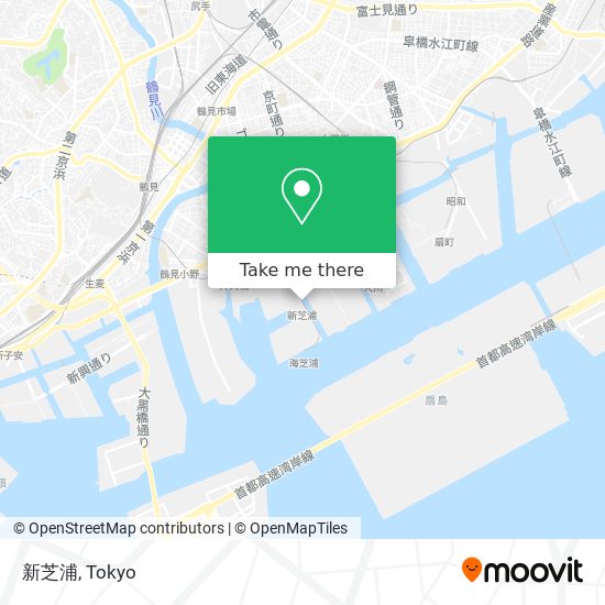 新芝浦 map