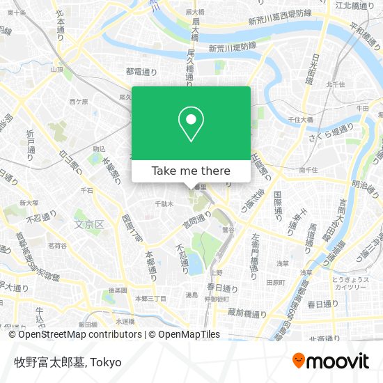 牧野富太郎墓 map