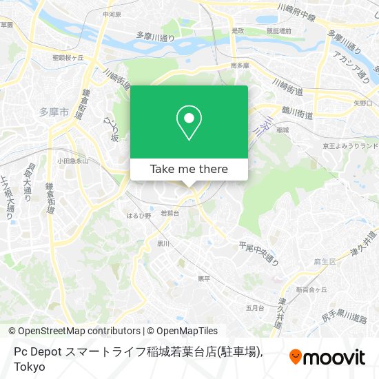 Pc Depot スマートライフ稲城若葉台店(駐車場) map