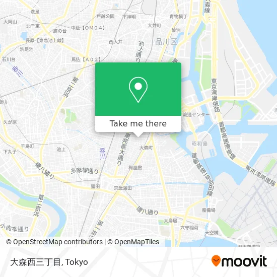 大森西三丁目 map