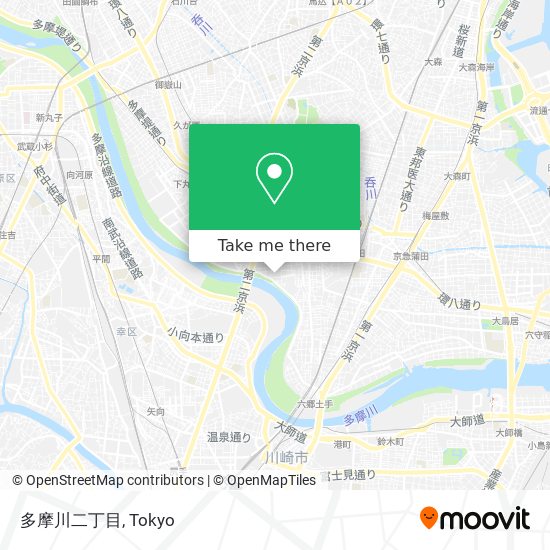 多摩川二丁目 map