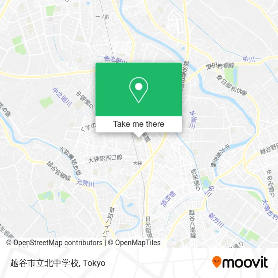 越谷市立北中学校 map