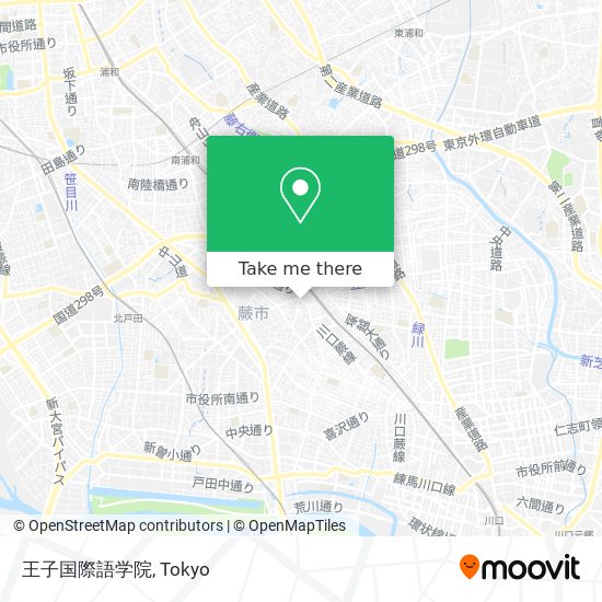 王子国際語学院 map