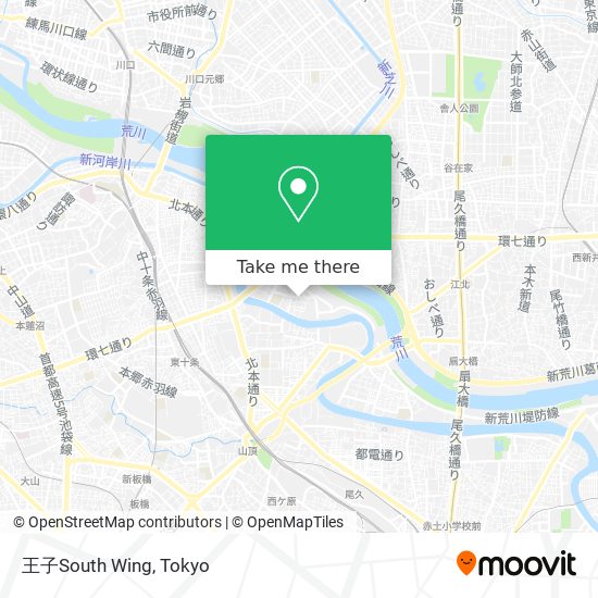 王子South Wing map