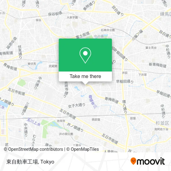 東自動車工場 map