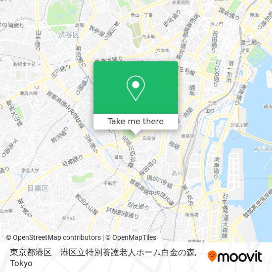 東京都港区　港区立特別養護老人ホーム白金の森 map