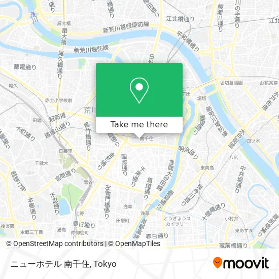 New Hotel Minami Senju map