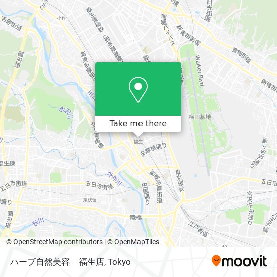 ハーブ自然美容　福生店 map