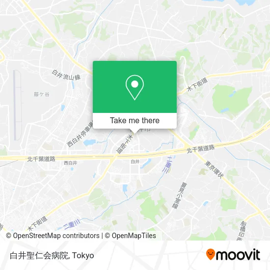 白井聖仁会病院 map
