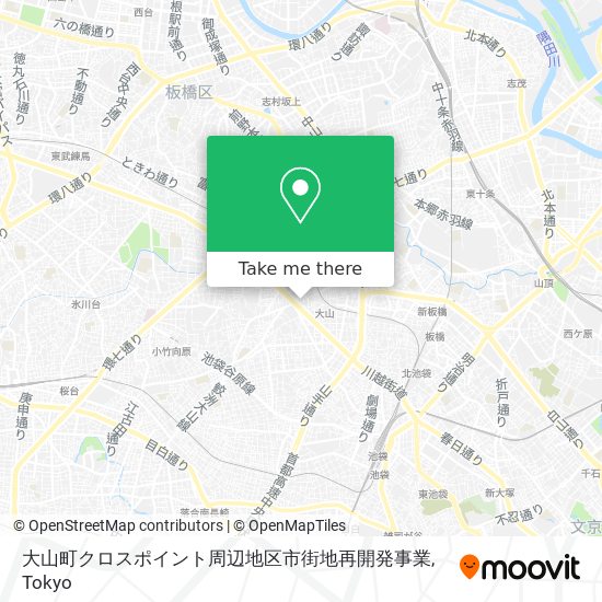 大山町クロスポイント周辺地区市街地再開発事業 map