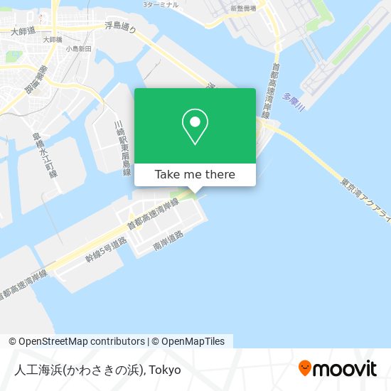 人工海浜(かわさきの浜) map