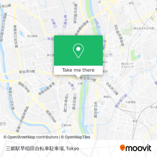三郷駅早稲田自転車駐車場 map