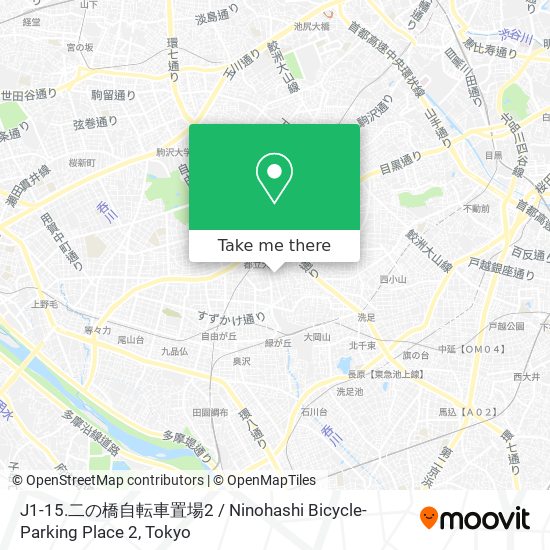J1-15.二の橋自転車置場2 / Ninohashi Bicycle-Parking Place 2 map