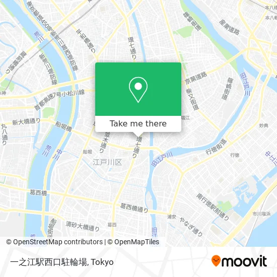 Ichinoe Station West Exit Bicycle Parking map