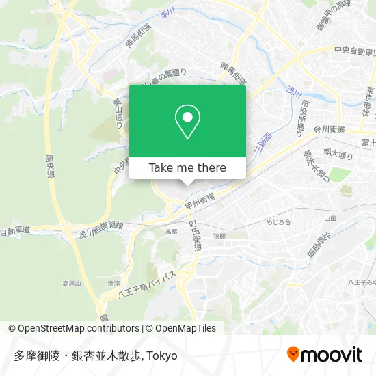 多摩御陵・銀杏並木散歩 map