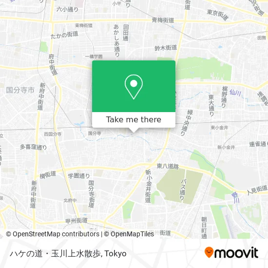 ハケの道・玉川上水散歩 map