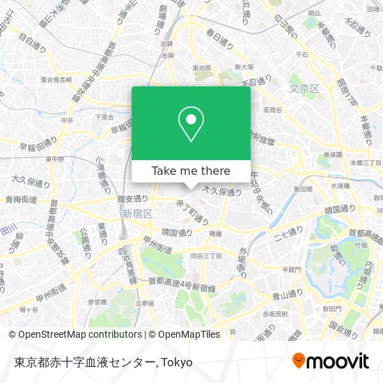東京都赤十字血液センター map